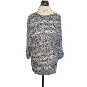 Chicos Womens Sweater Top Sequin Glitz Gray Sz 3 Sz XL Sz 16 Metallic Delicate